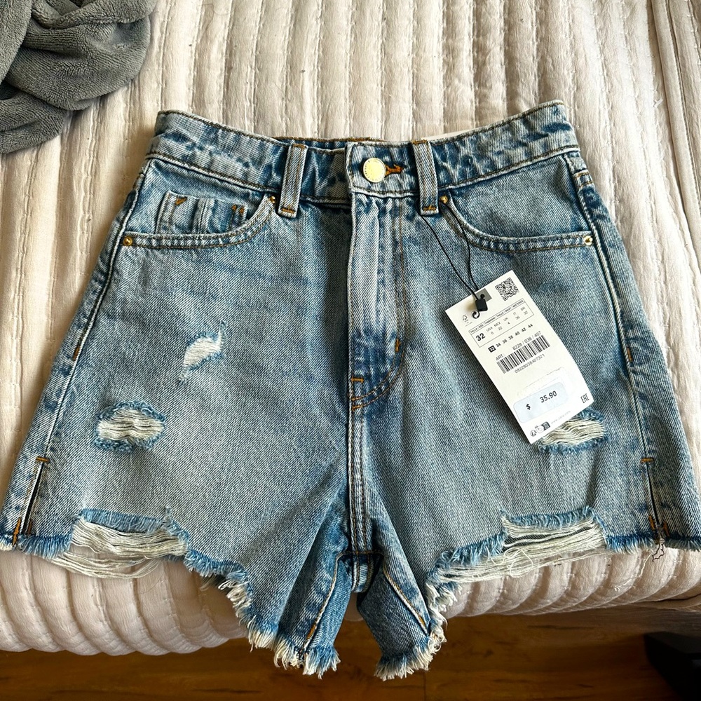 Brand New High Rise Zara Shorts